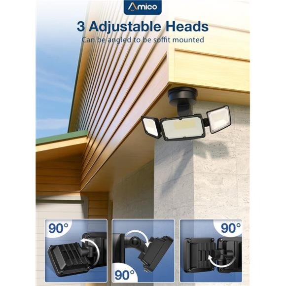 LED Flood Lights Outdoor 3500LM Security Light, 30W Bright Outdoor Flood Light - Picture 4 of 5